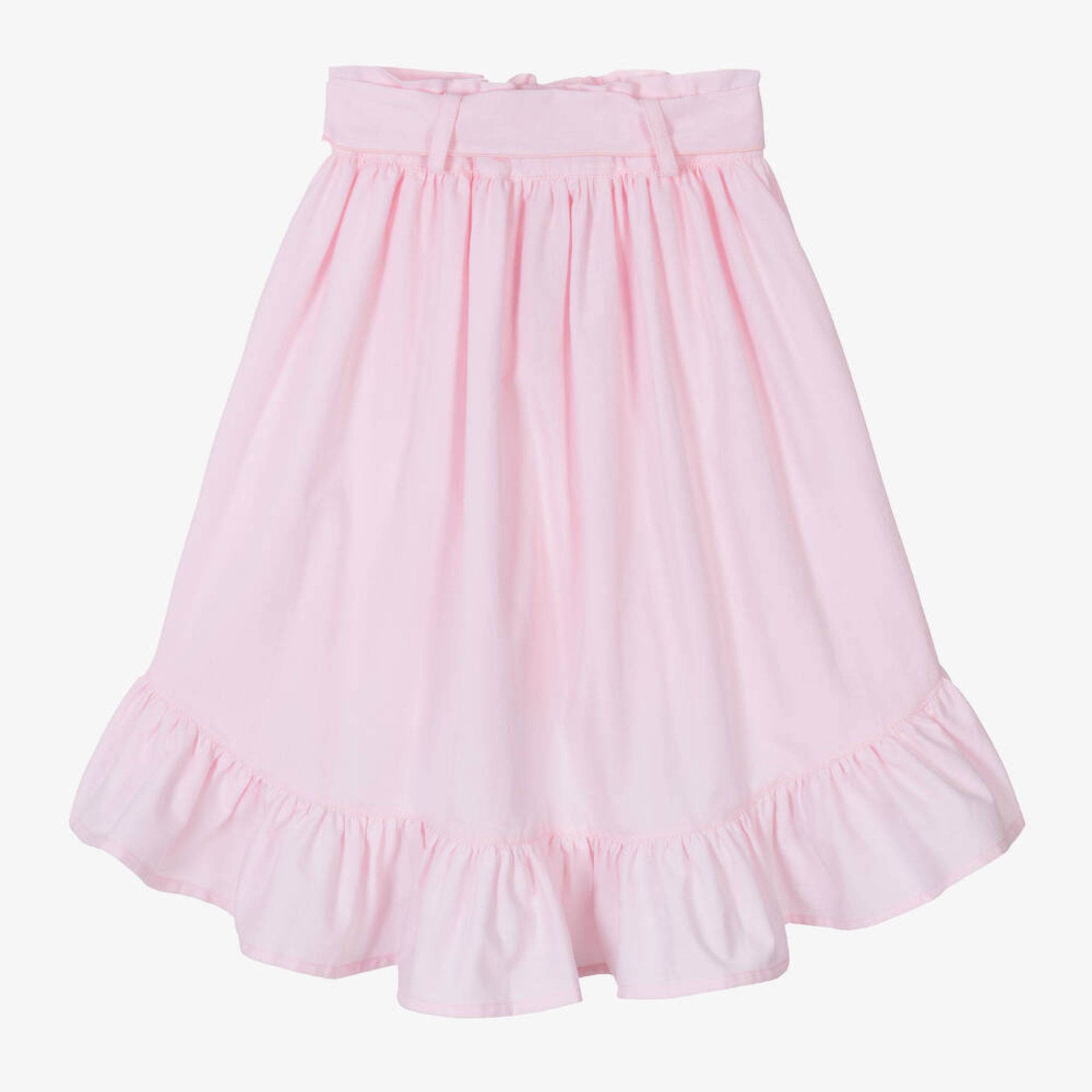 Saia assimétrica rosa