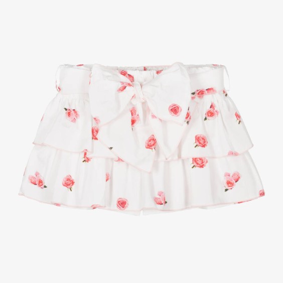Pink Roses Frill Skirt