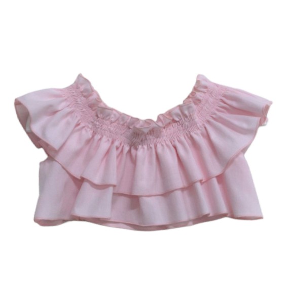 Pink Frill Top