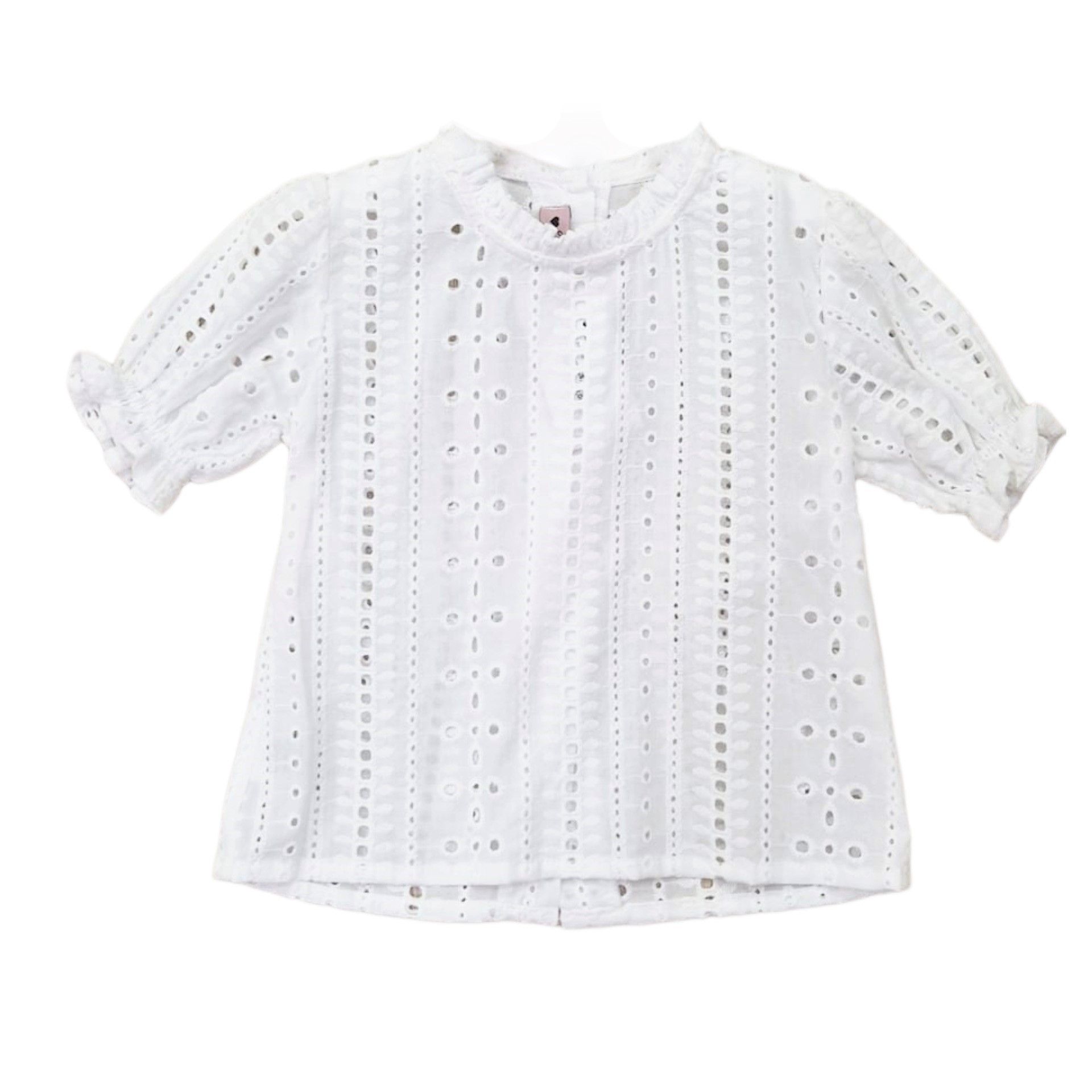Blouse brode blanche