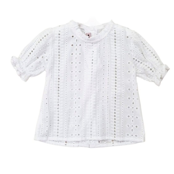 White Embroidery Blouse