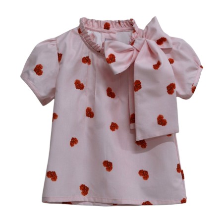 Heart Roses Bow Blouse