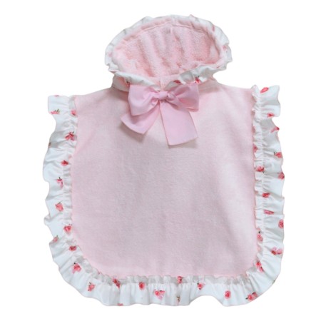 Pink Roses Bow Poncho