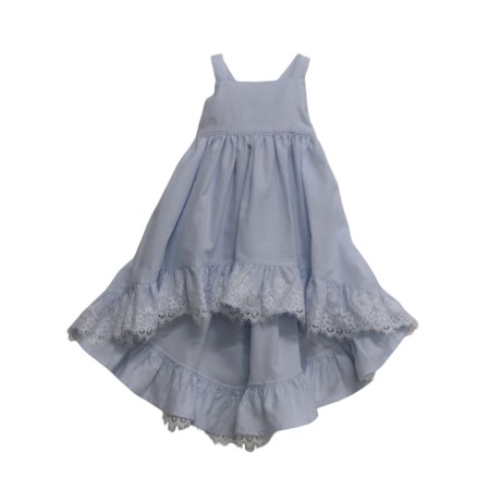 Blue Oxford Midi Dress