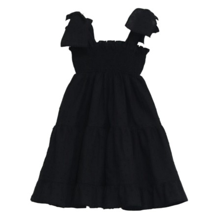 Robe noire avec elastique