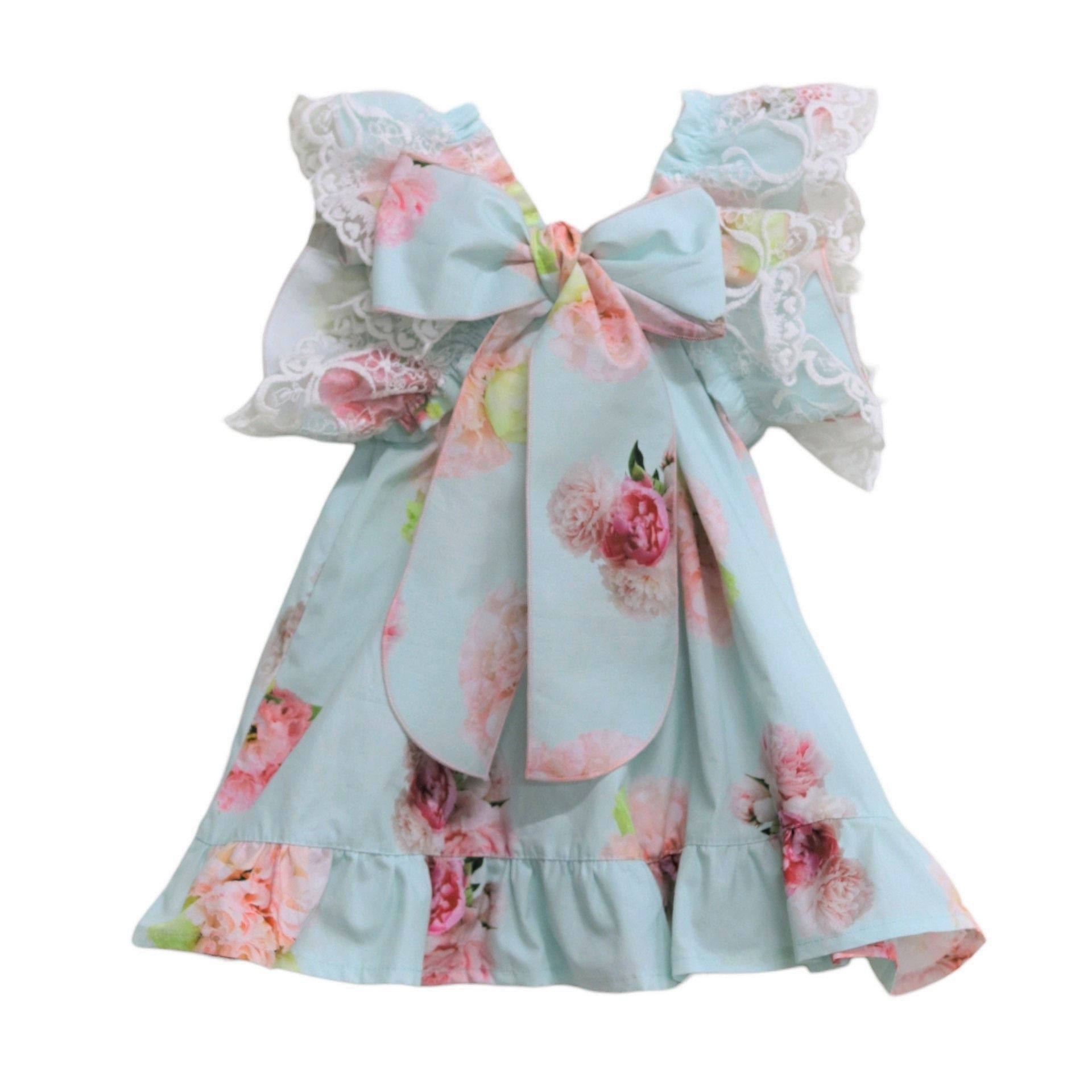 Mint Peony Dress
