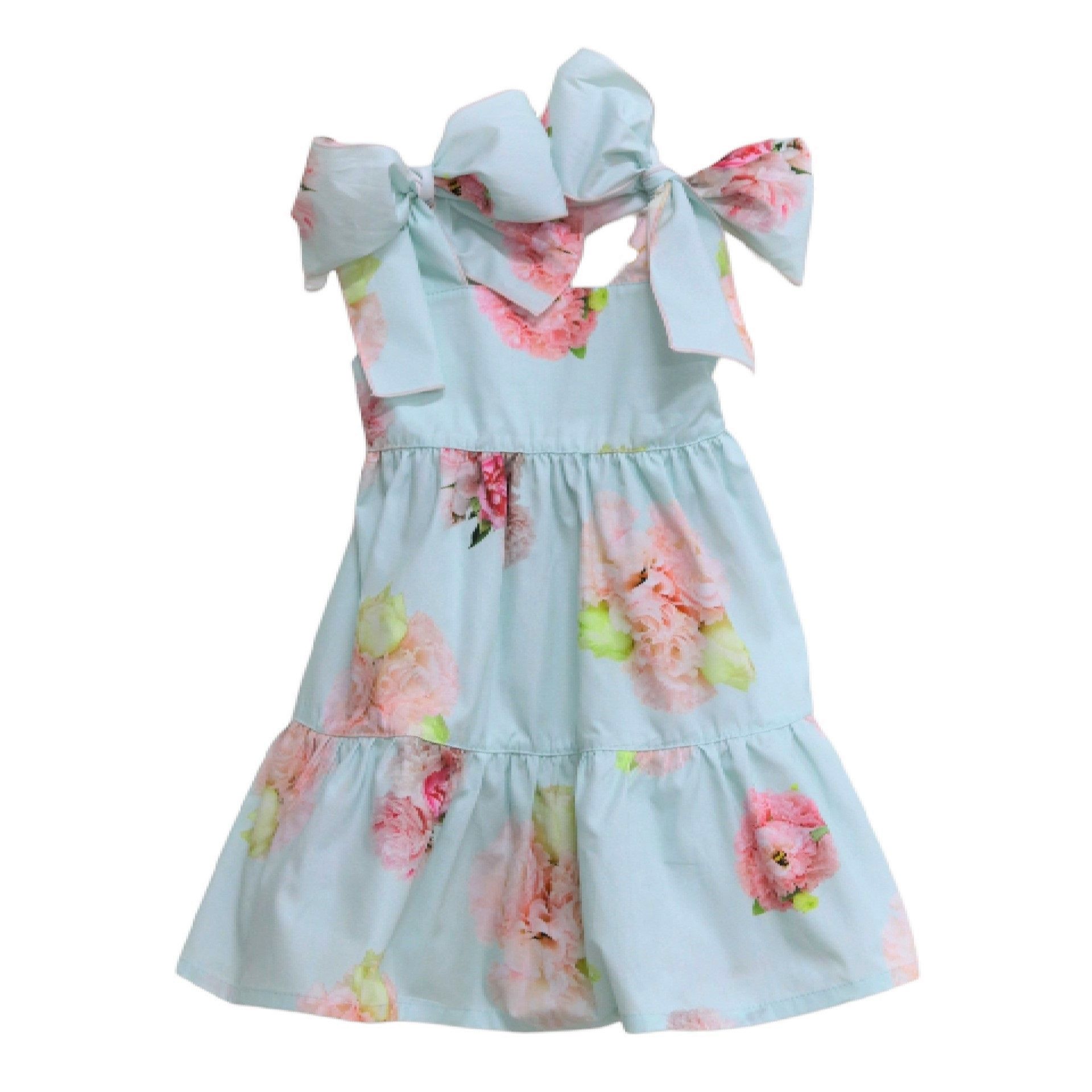 Mint Peony Midi Dress