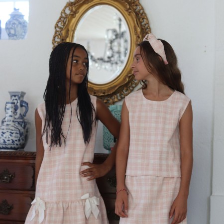 Vestido Tweed Rosa Vestido Tweed Rosa