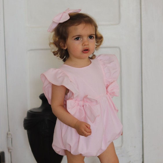 Pink chambray Romper