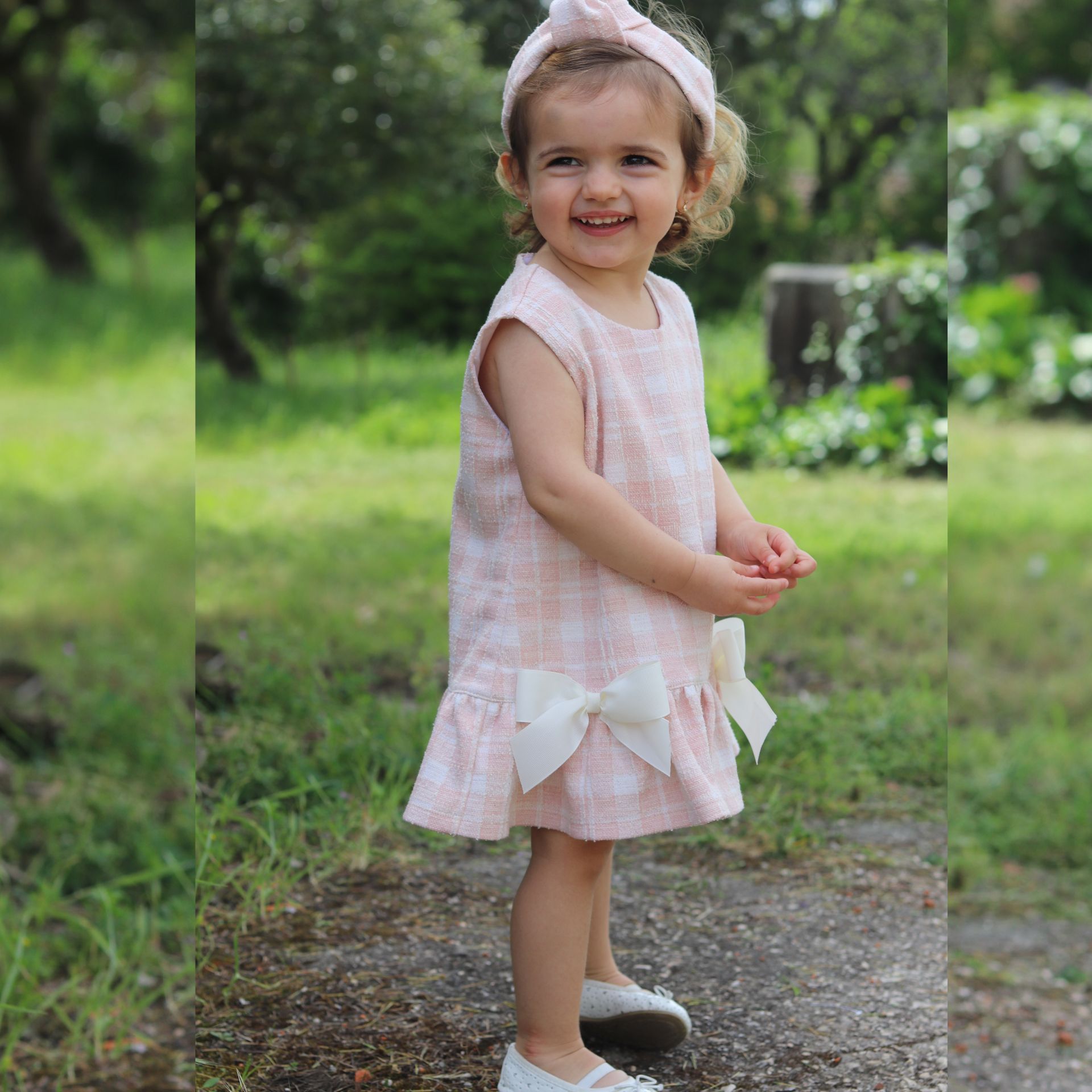 Vestido Tweed Rosa