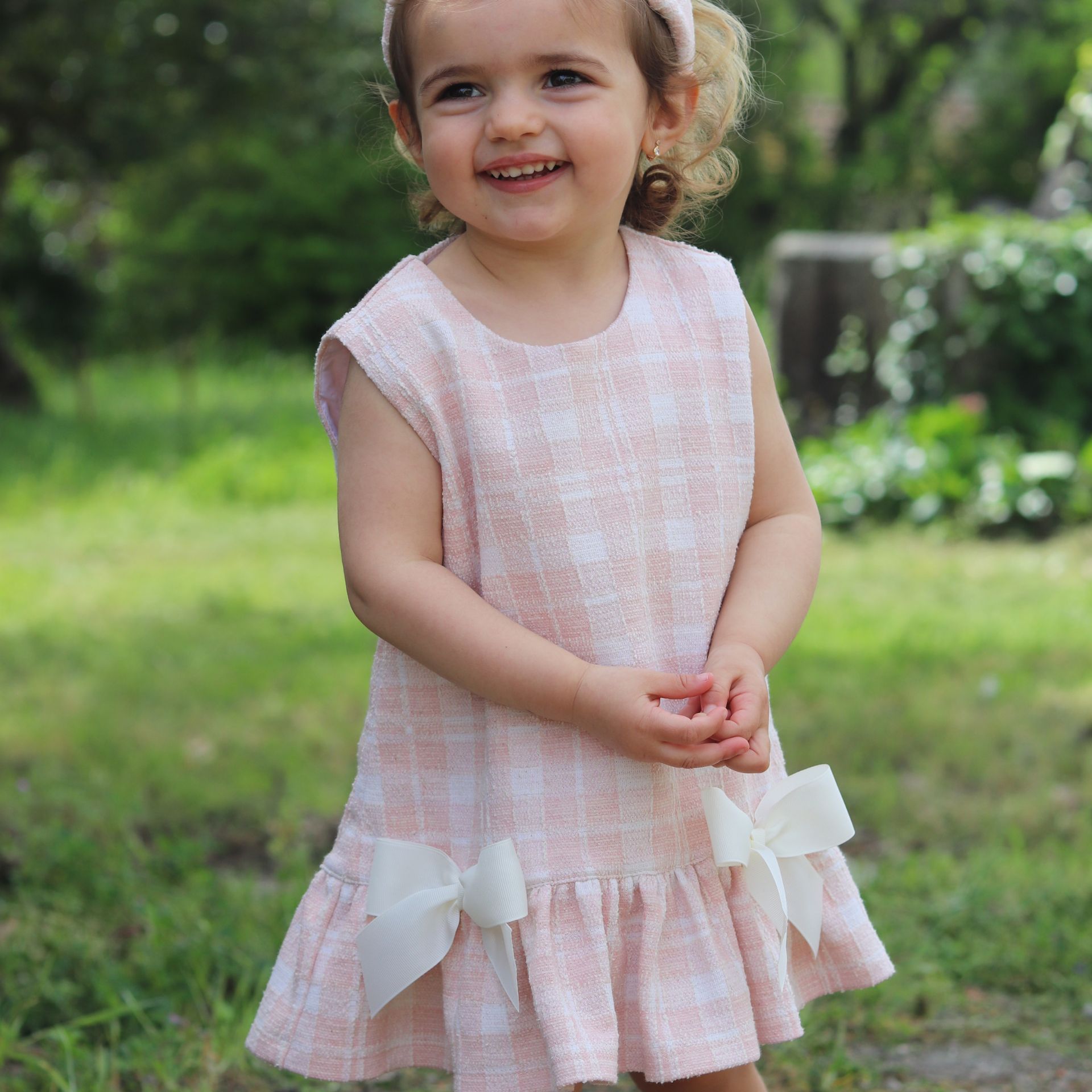 Vestido Tweed Rosa