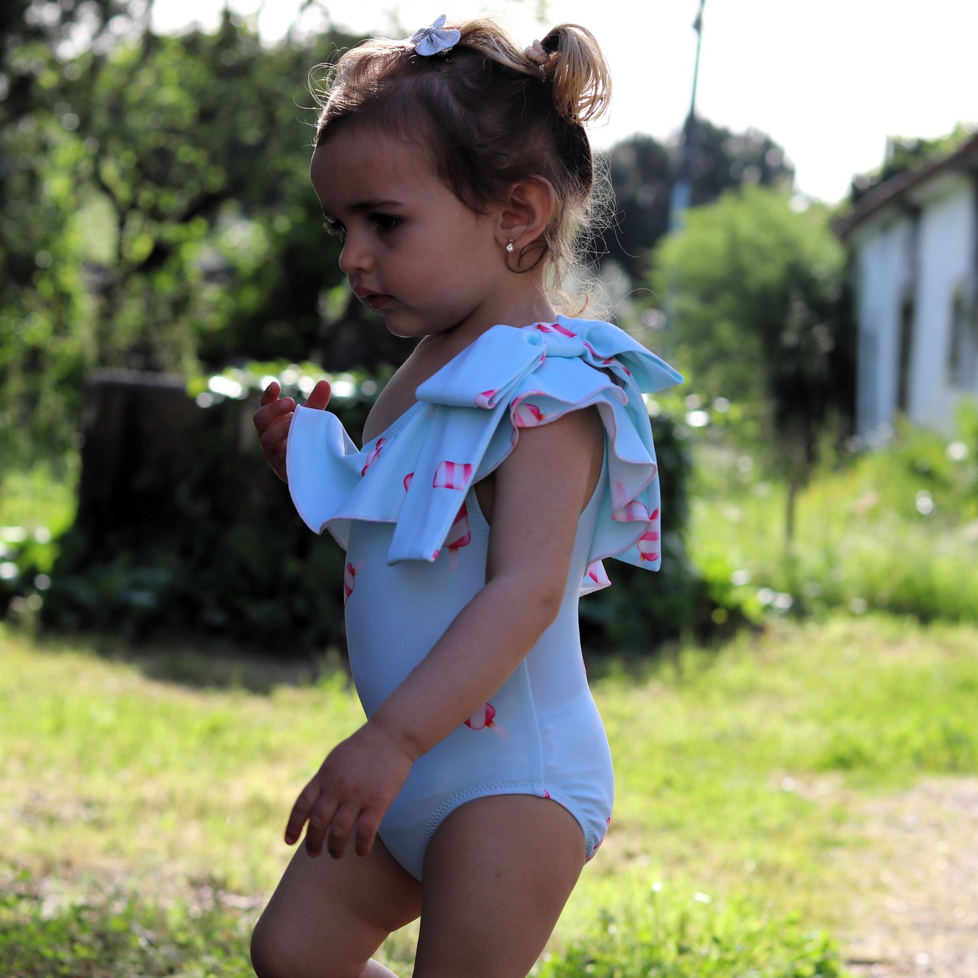 Maillot de bain Asymétrique glace