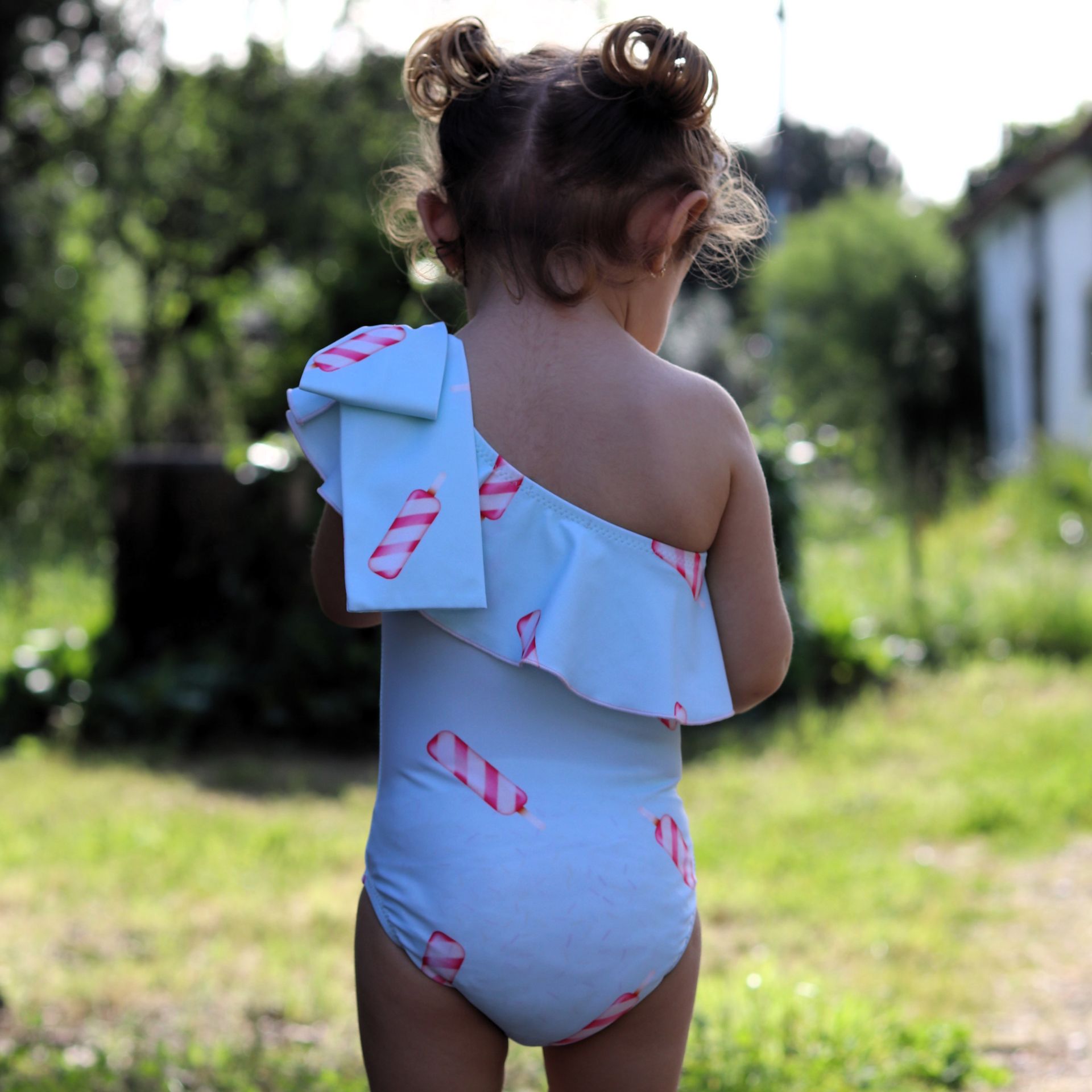 Maillot de bain Asymétrique glace