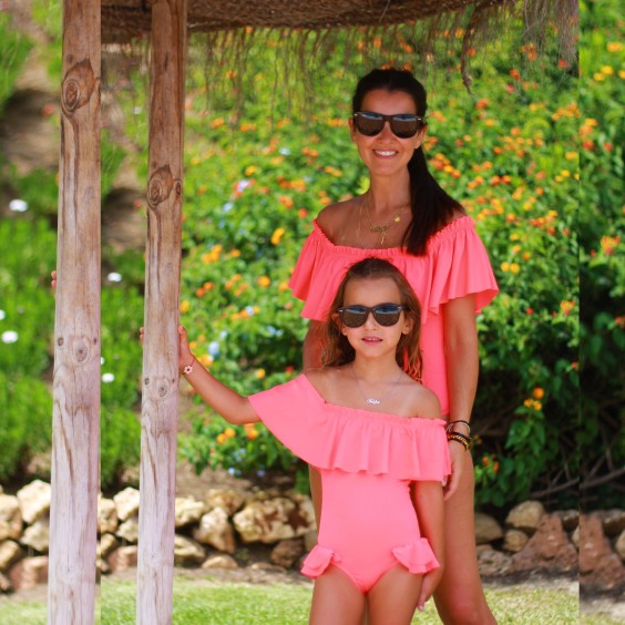 Coral frill swimsuit
