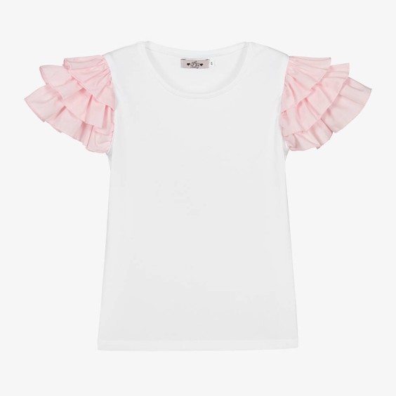 Pink 3 frill tshirt