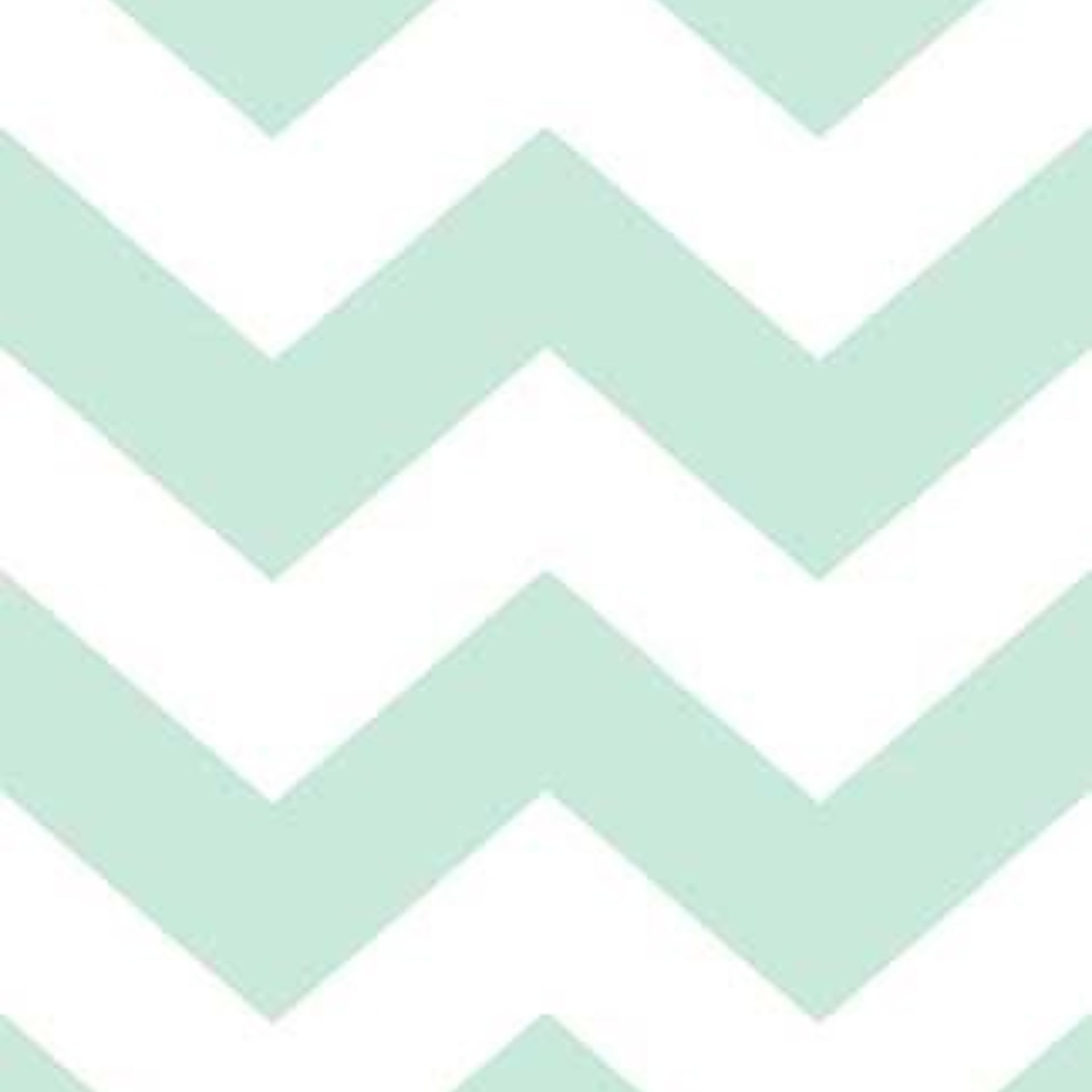 Tissu en coton menthe  chevrons