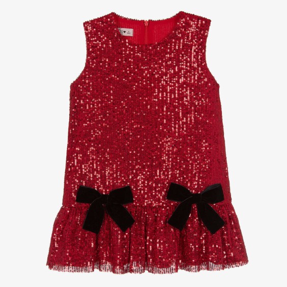 Robe en paillettes rouge