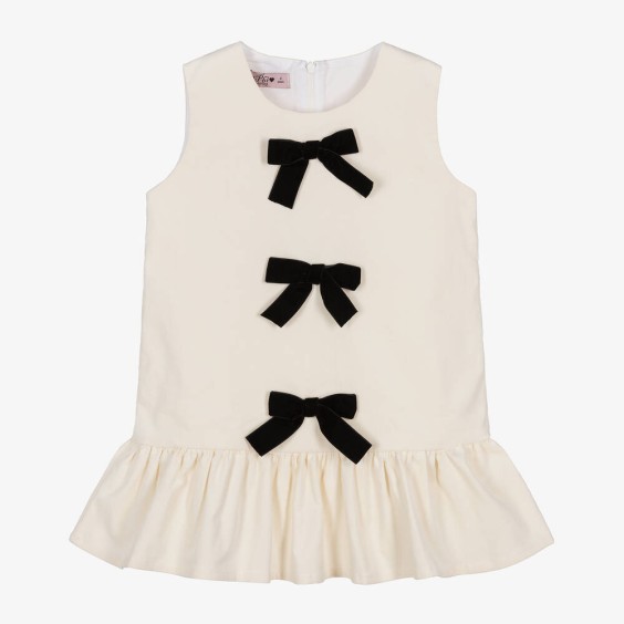 Ivory velvet dress