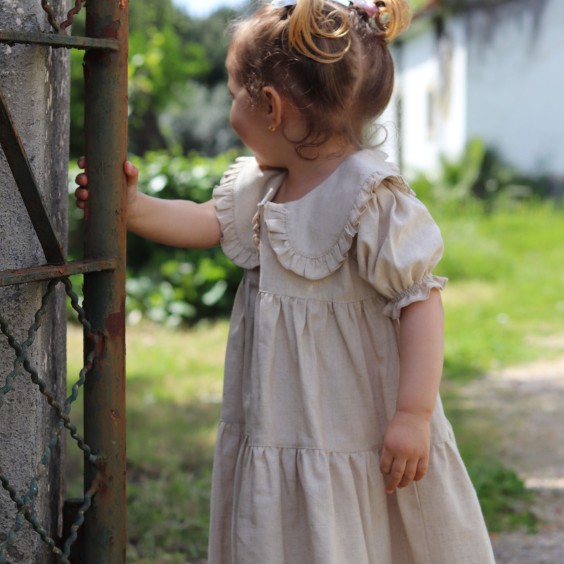 Vestido Linho Creme