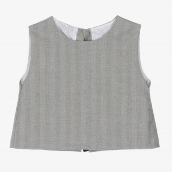 Grey bow blouse