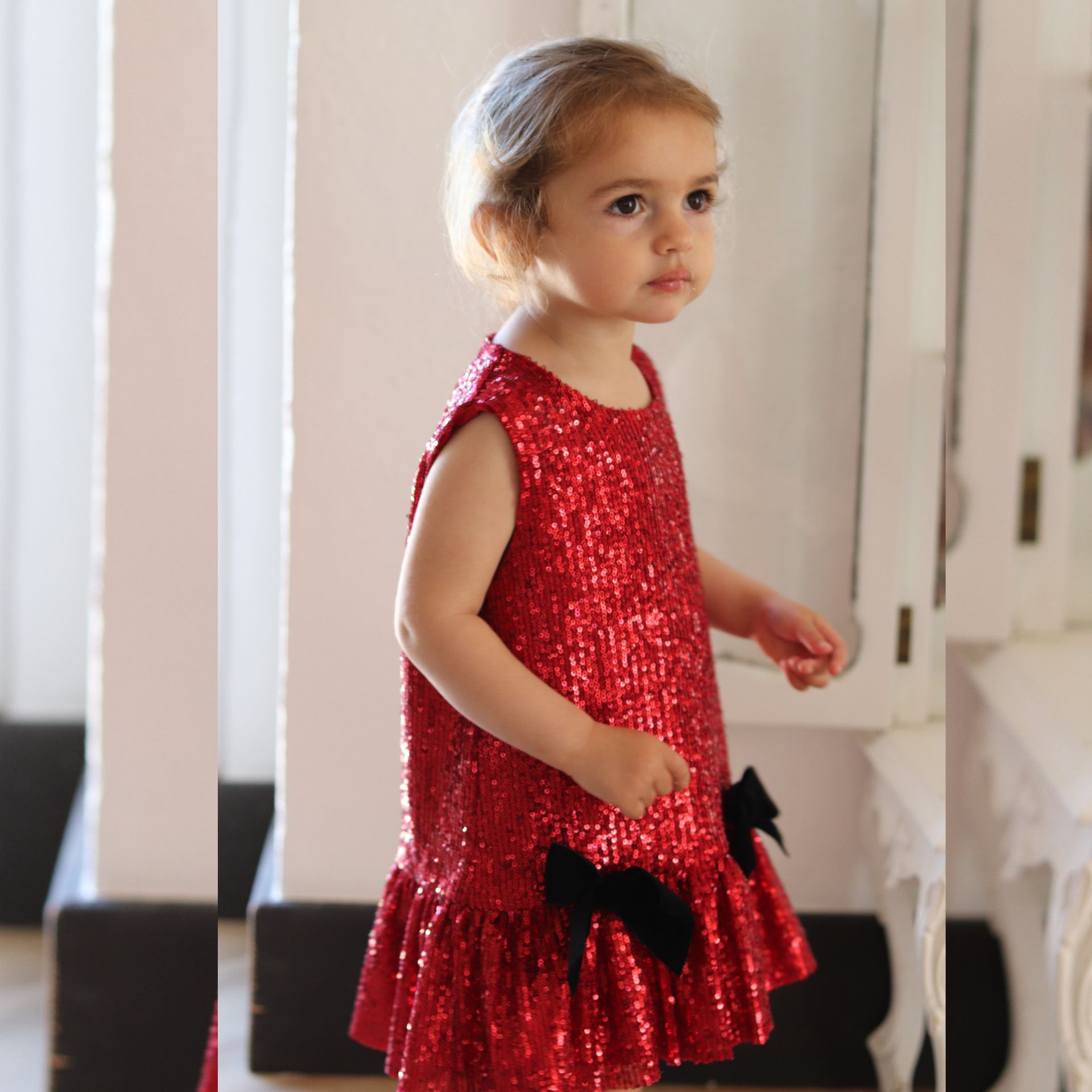 Vestido Lantejoulas Vermelha