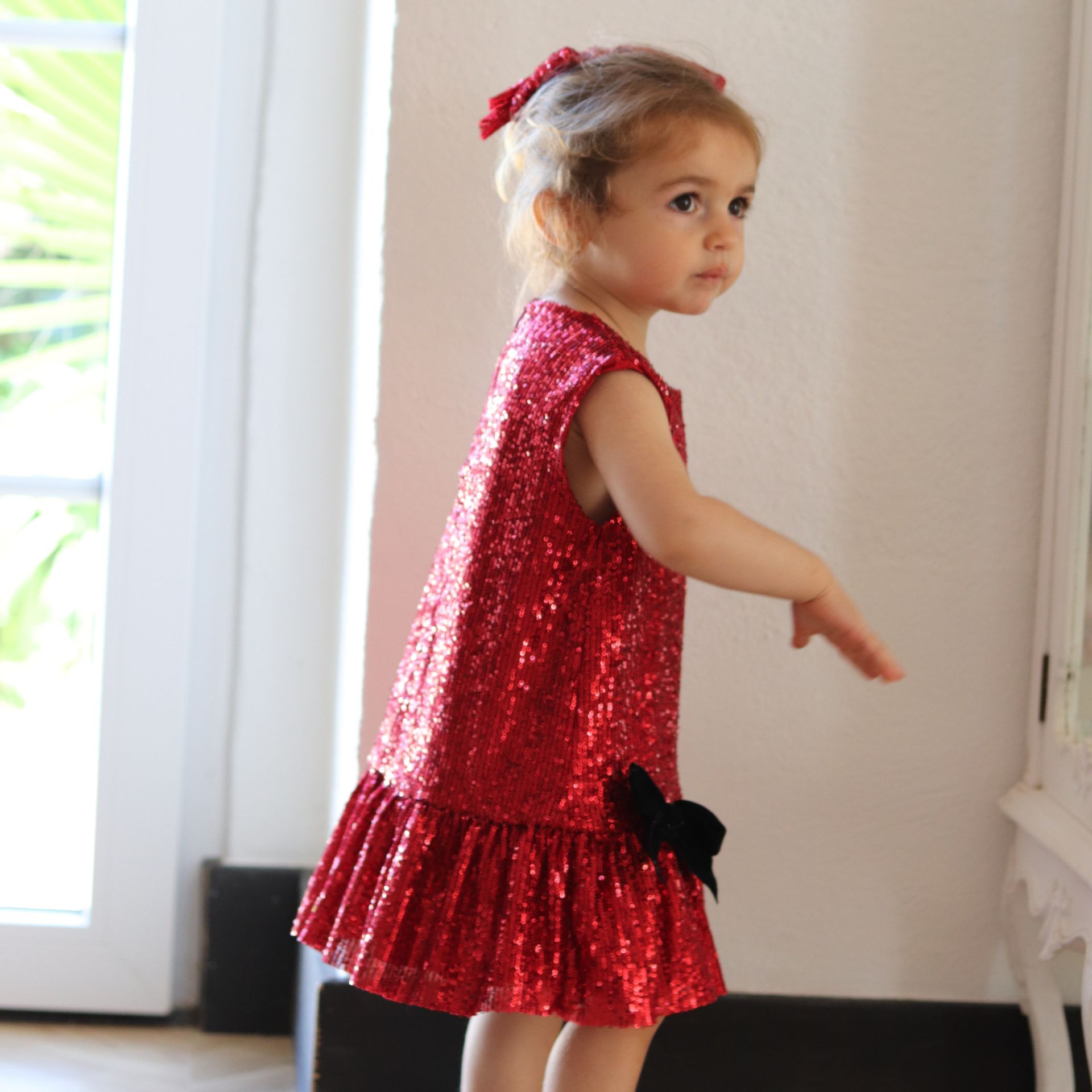 Vestido Lantejoulas Vermelha