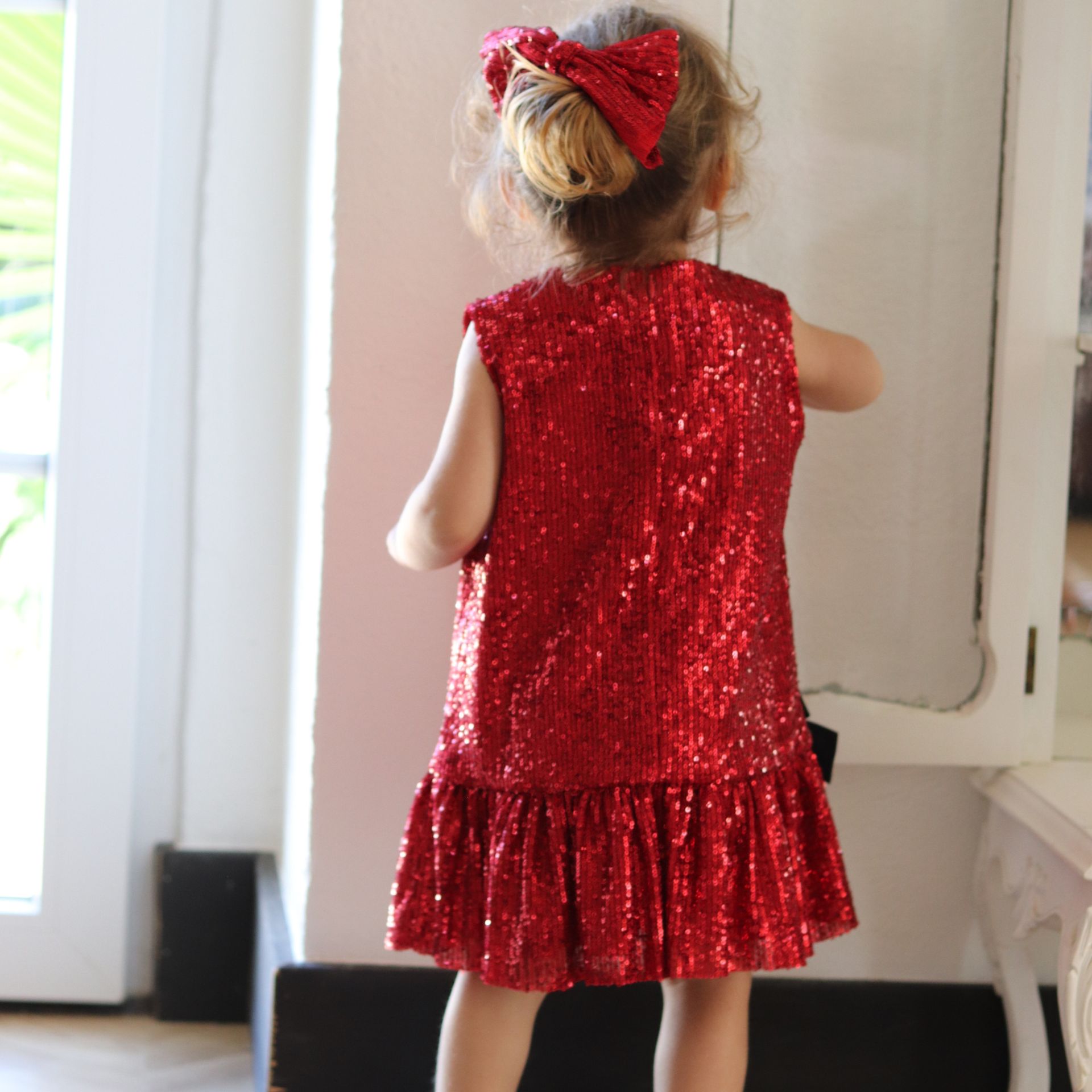 Vestido Lantejoulas Vermelha