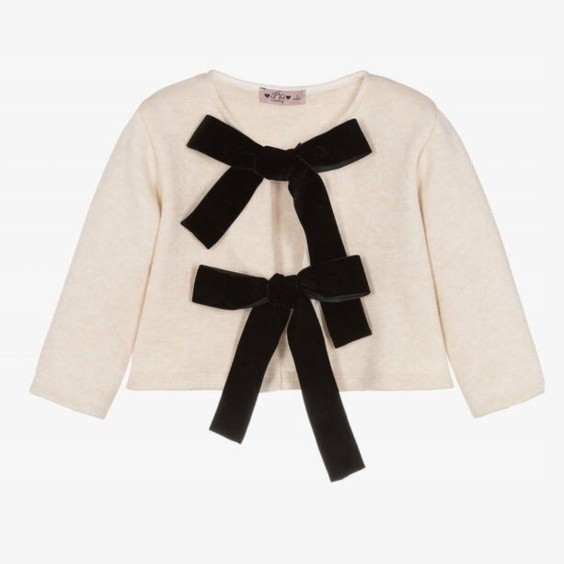 Ivory bows cardigan