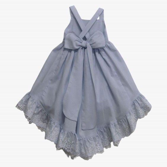 Blue Oxford Midi Dress
