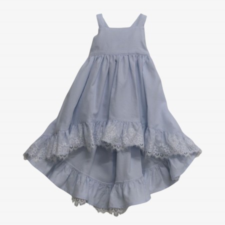 Blue Oxford Midi Dress