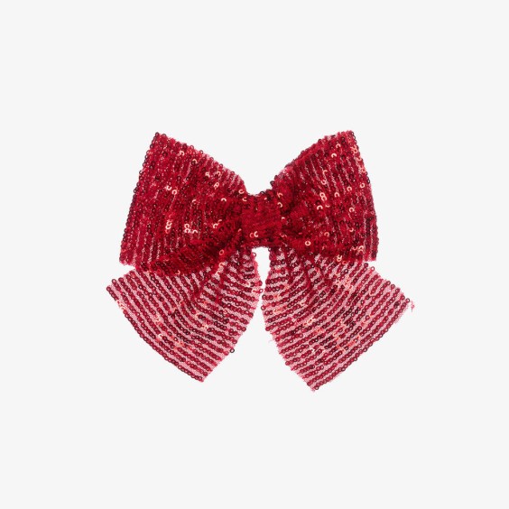 Arc  cheveux Paillettes Rouge