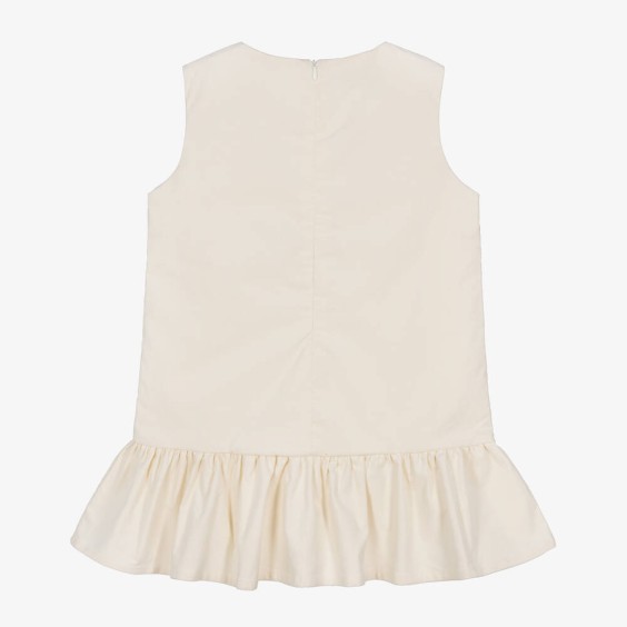 Ivory Velvet Dress with bows