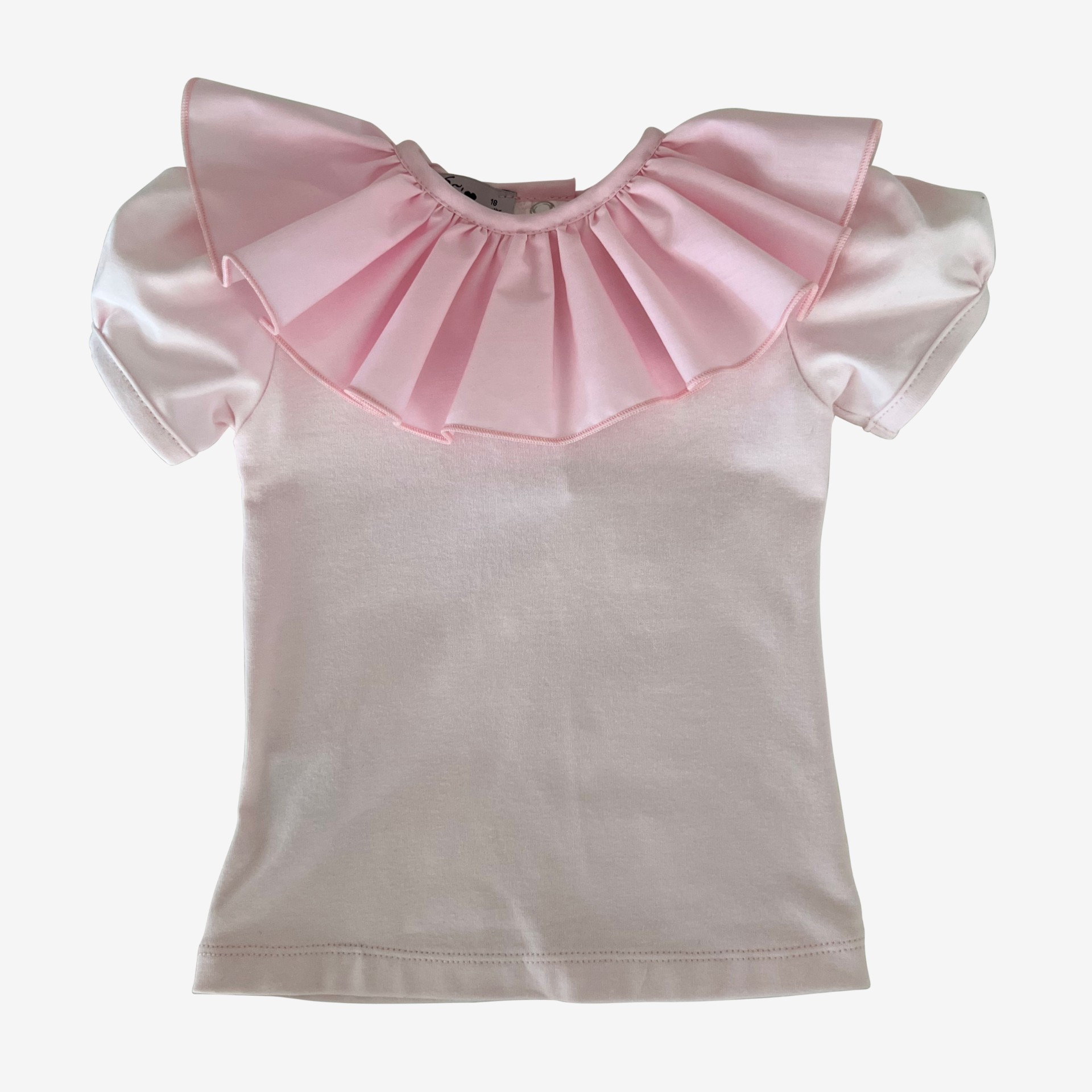 T-shirt rose  col rose