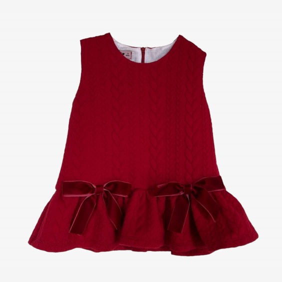 Burgundy bow dress