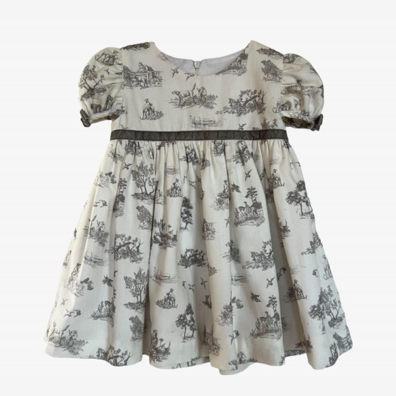 Gray toile de jouy dress Gray toile de jouy dress
