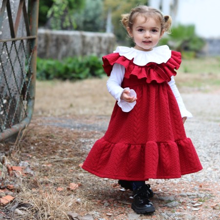 Frilled burgundy dress Frilled burgundy dress