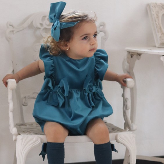 Blue Velvet Romper
