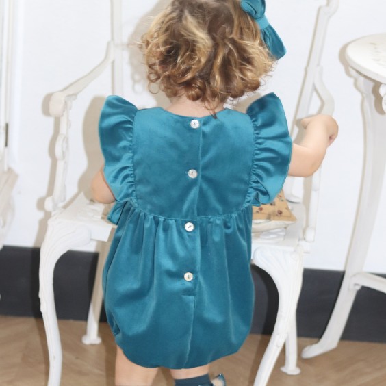 Blue Velvet Romper