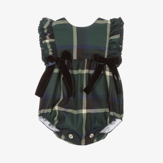 Green Tartan Romper