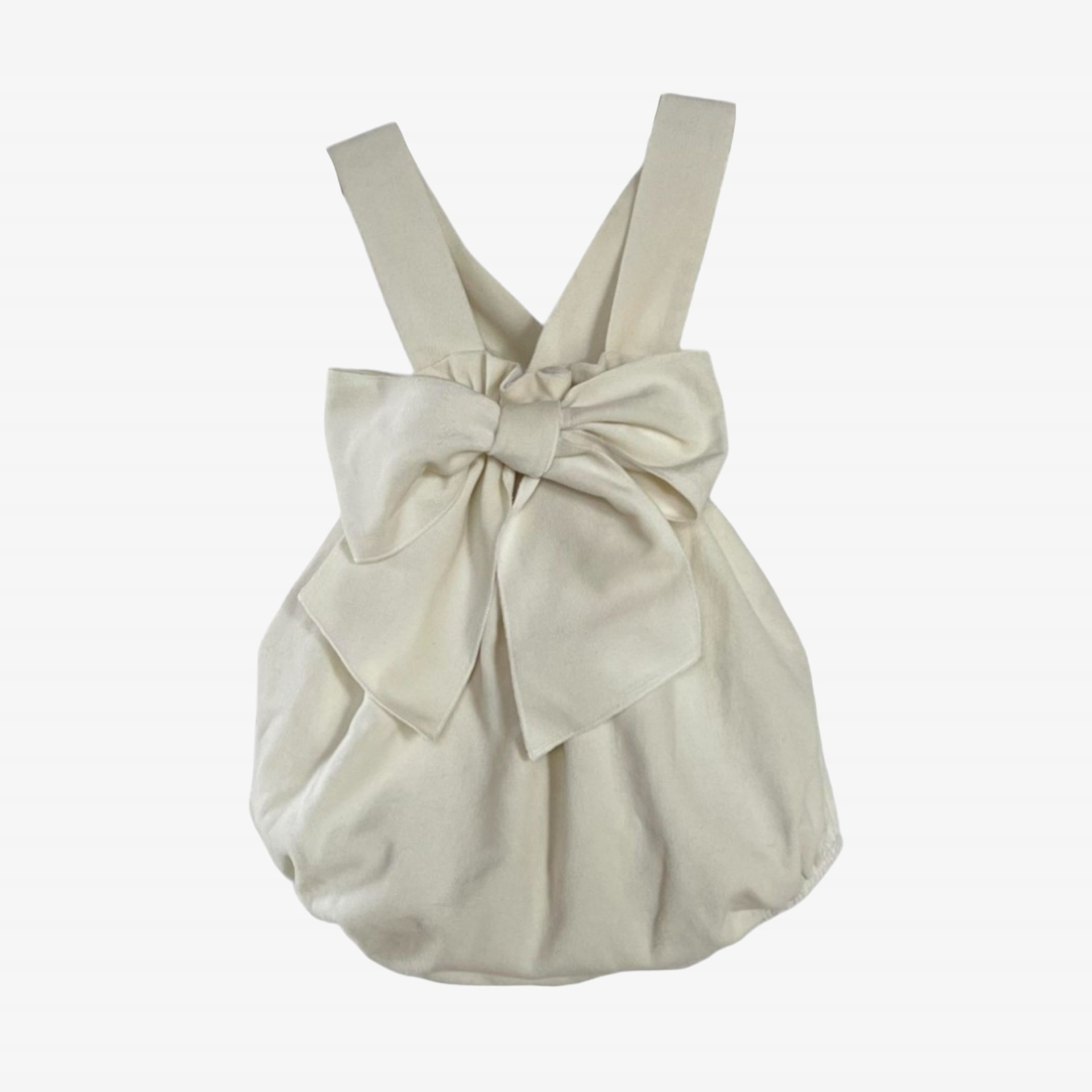 Ivory Velvet Romper