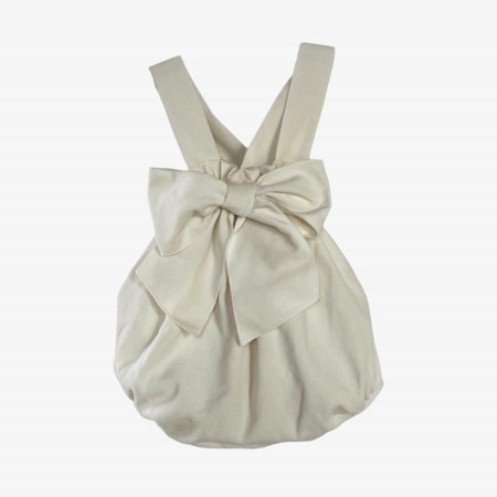 Ivory Velvet Romper