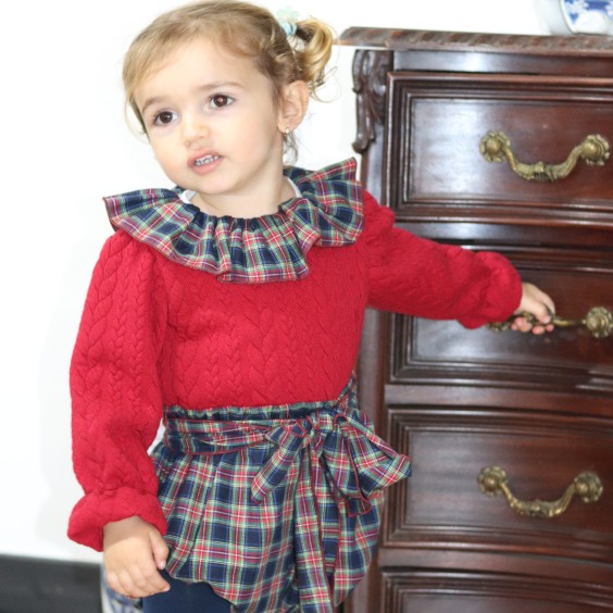 Fofo xadrez bordeaux com malha bordeaux