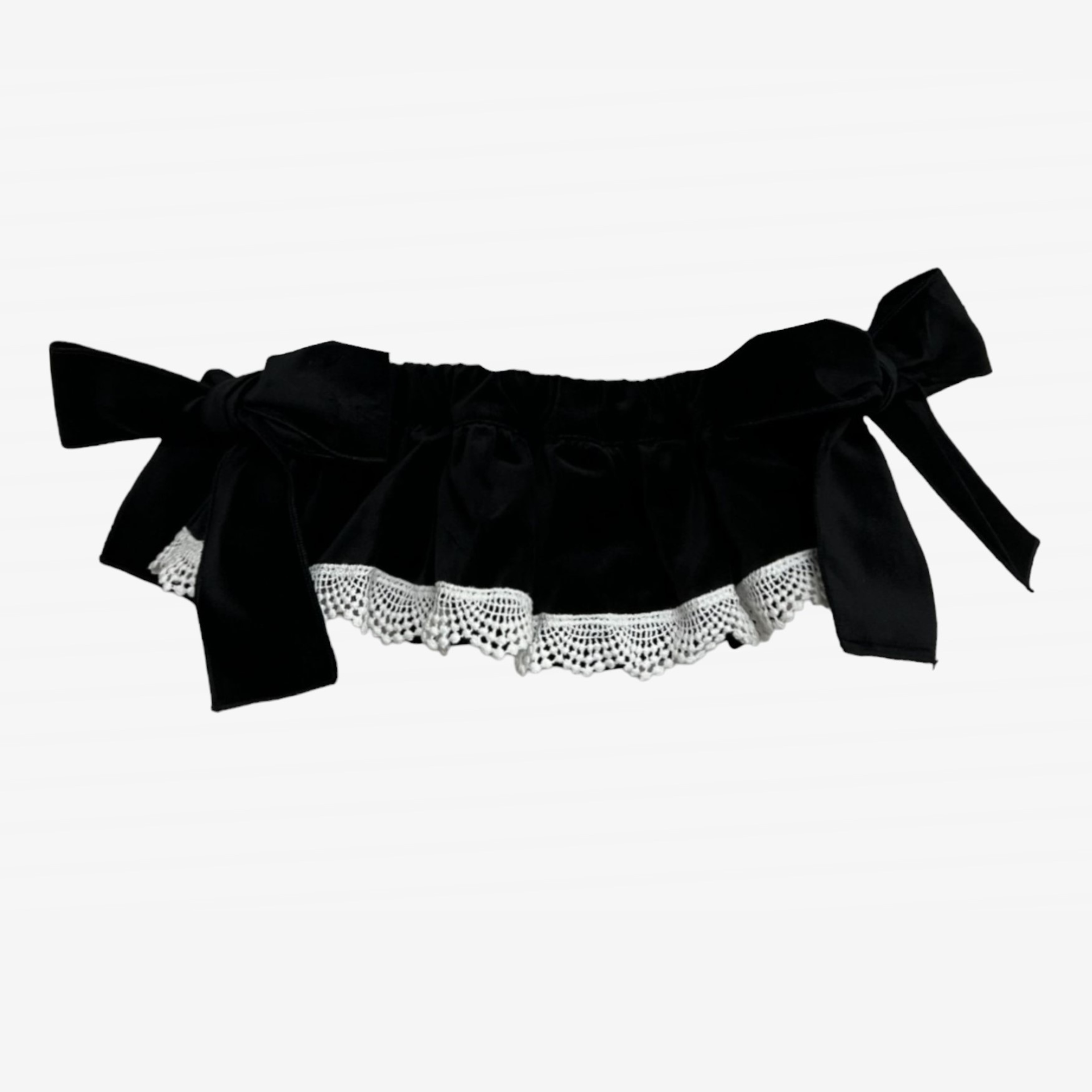 Bloomer Velours Noir avec dentelle