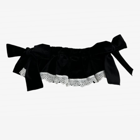 Black Velvet Bloomer with Lace