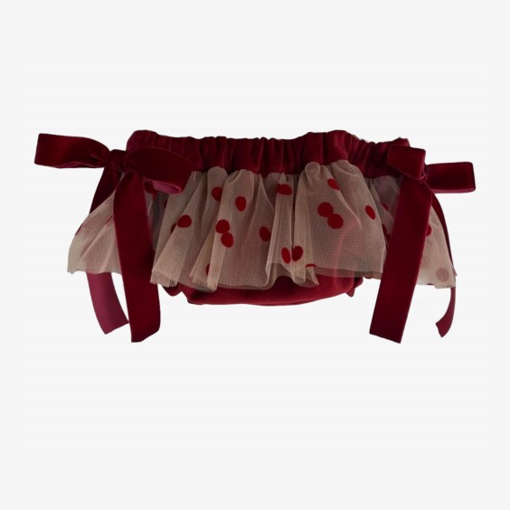 Bloomer Velour Bordeaux avec tule