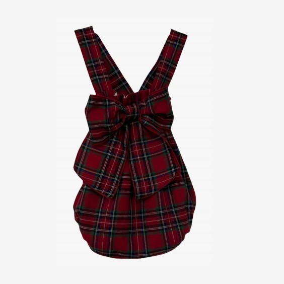 Red tartan romper