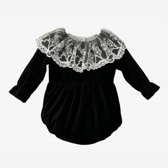 Fofo manga comprida veludo preto