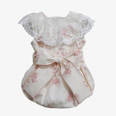 Ice-cream cart Romper with tulle