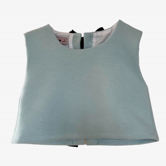 Top en Bleu Clair avec Noeuds