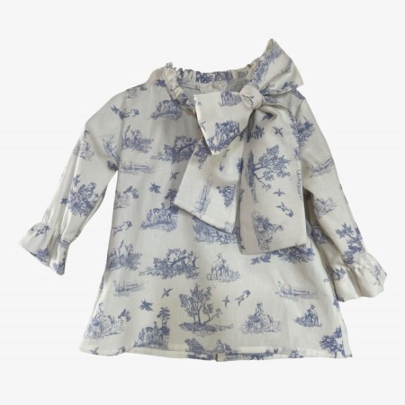 Blue Toile de Jouy Blouse